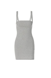 Grey Low Cut Pack Hip Dress
